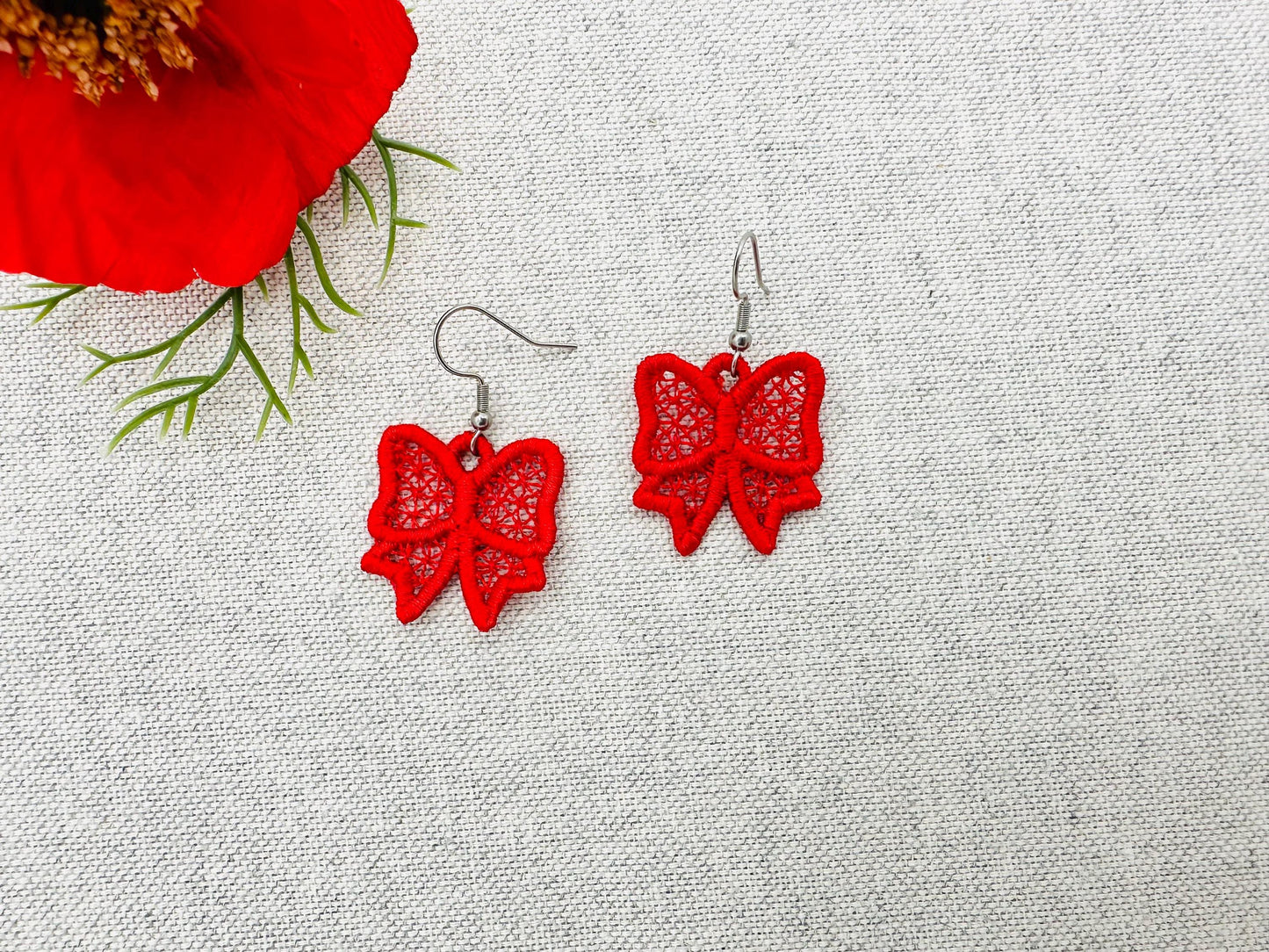 Bow Earrings Charm FSL