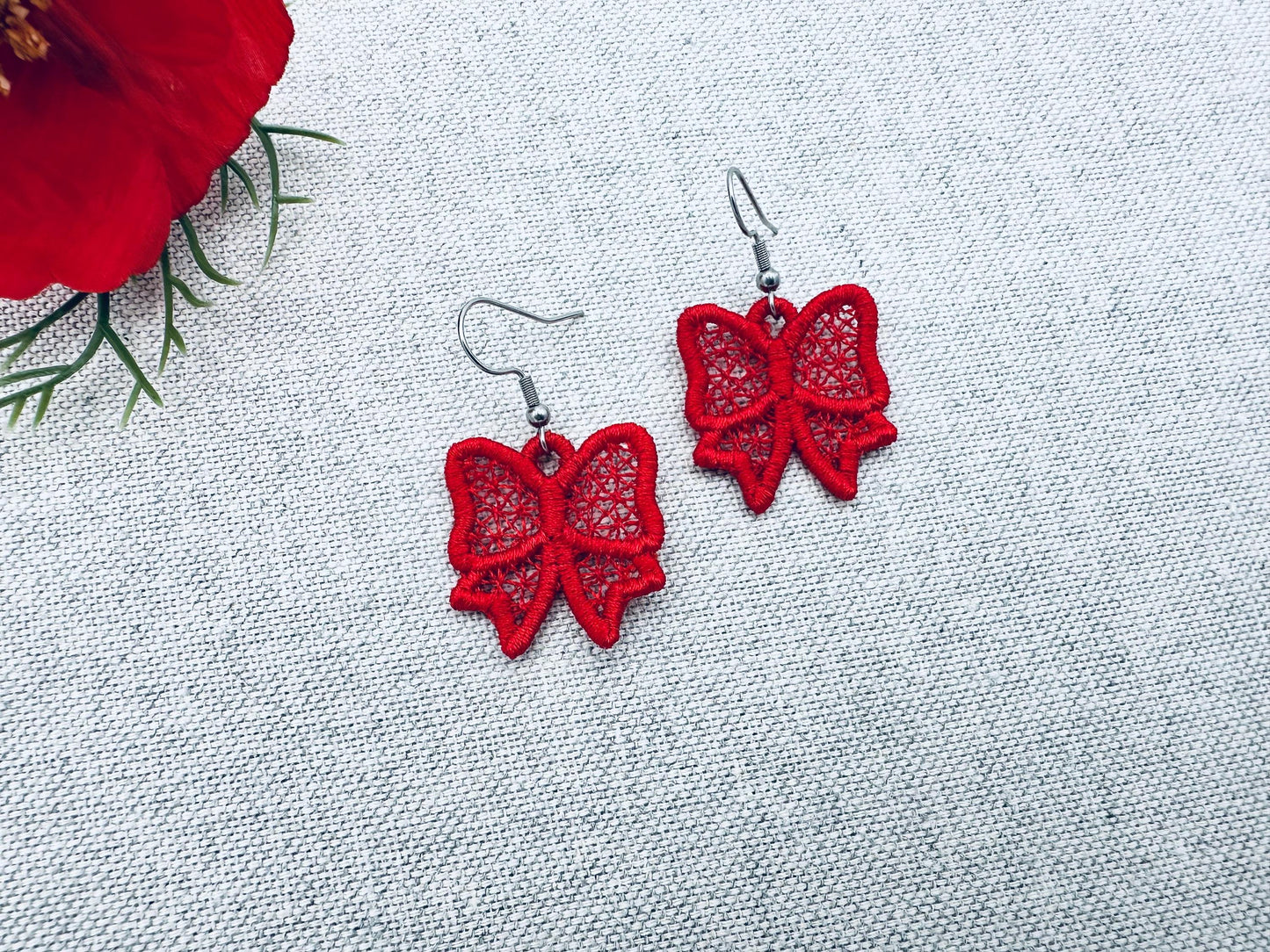 Bow Earrings Charm FSL