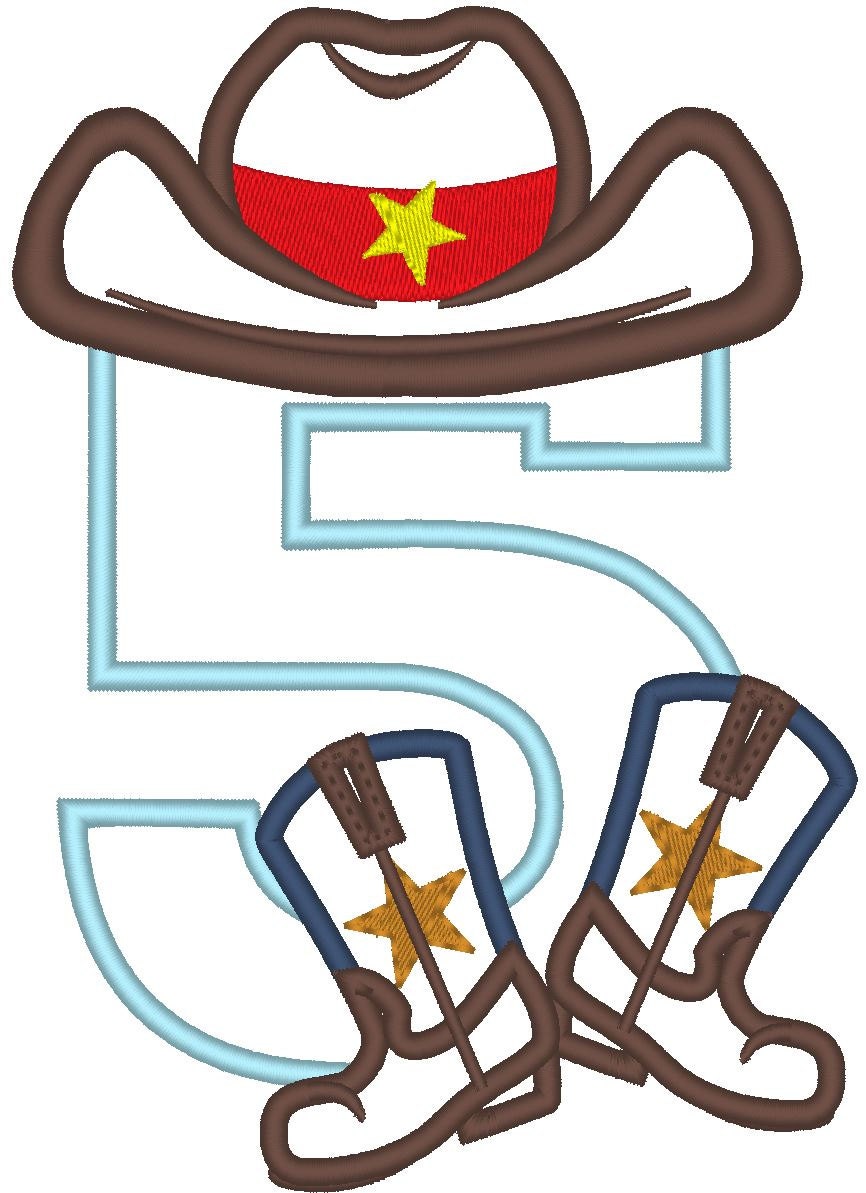 Cowboy Birthday Numbers 1 to 5