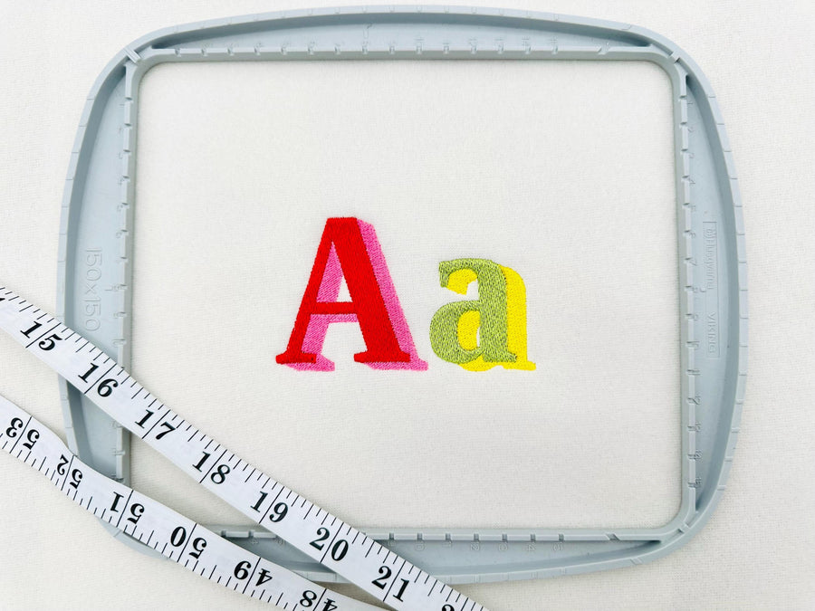 Shadow Varsity Font fill stitch alphabet Monogram block type font machine embroidery designs