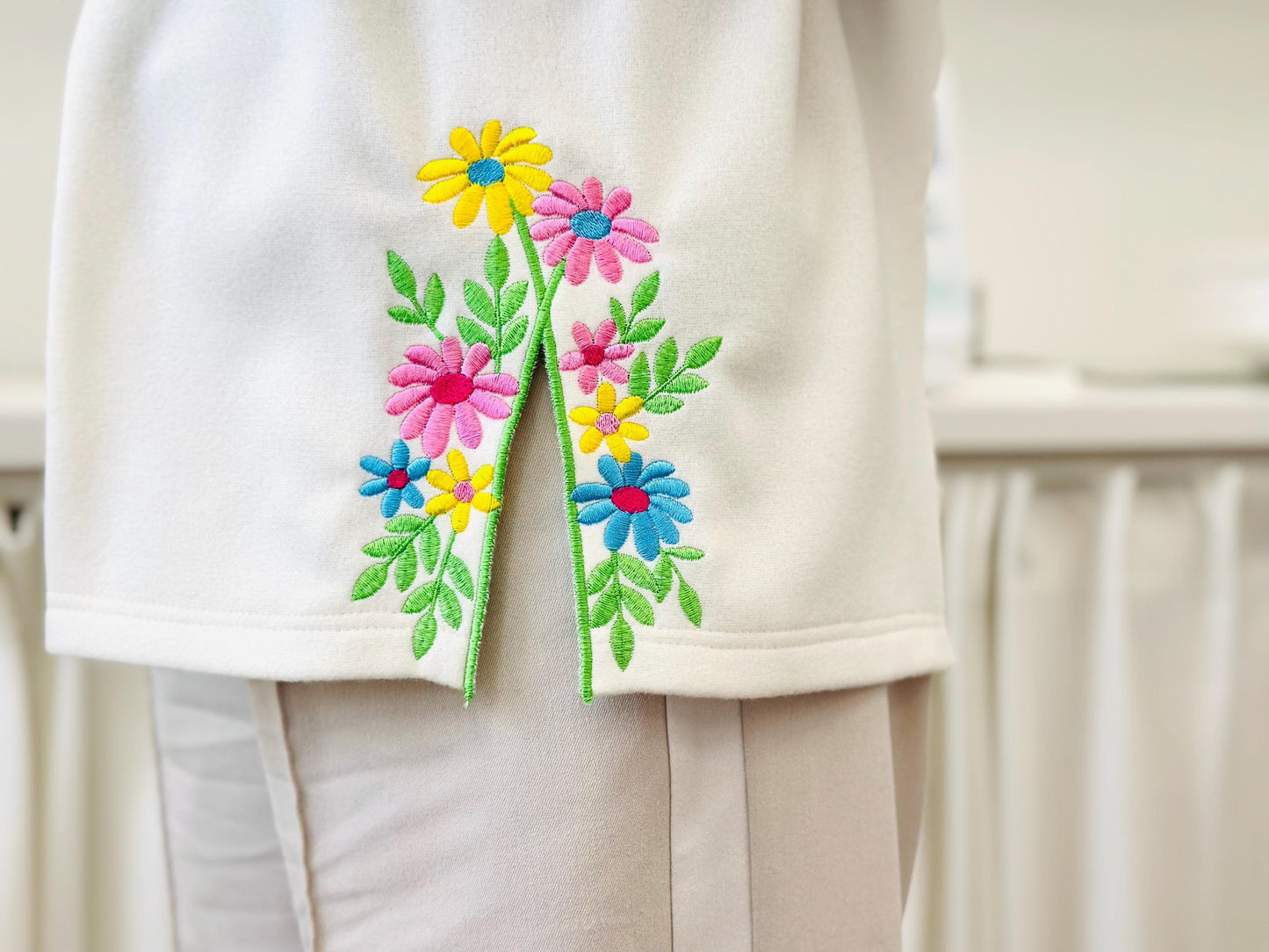 Floral Split Side Seam