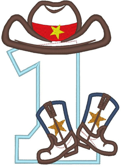 Cowboy Birthday Numbers 1 to 5