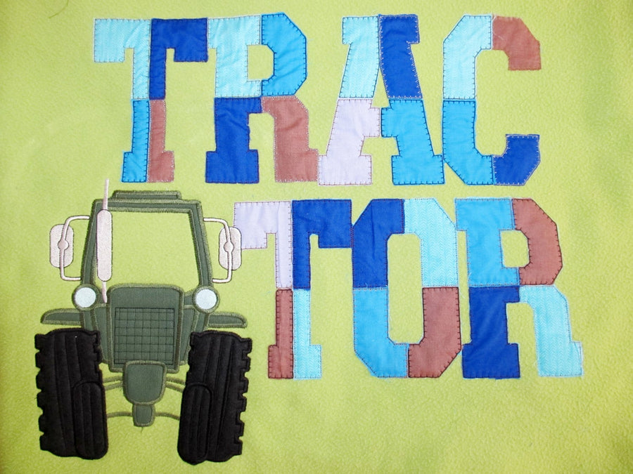 Simply 4 way Patchwork raggedy edge Applique FONT alphabet machine embroidery designs open edge