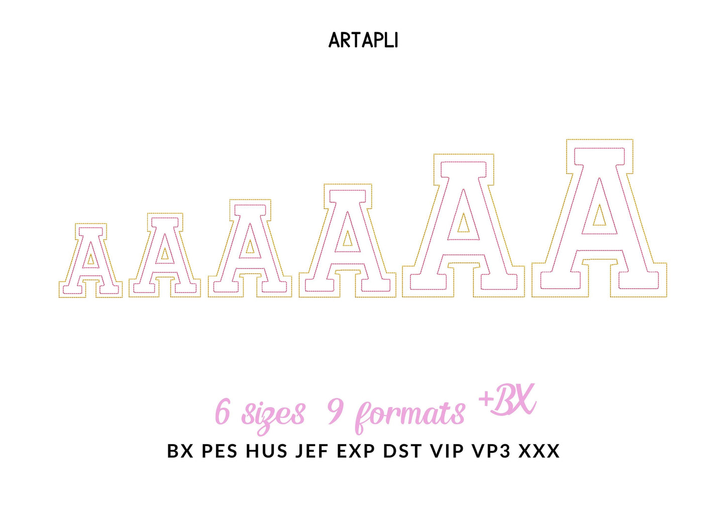 Big Raggedy Applique Font