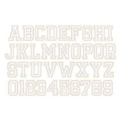Big Monogram raggedy Applique FONT sport bean stitch machine embroidery designs sports block alphabet