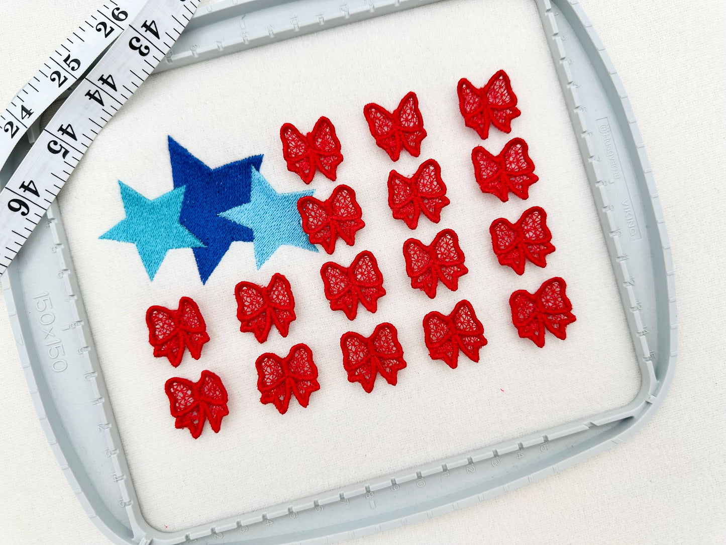 Patriotic Bow Flag 3D