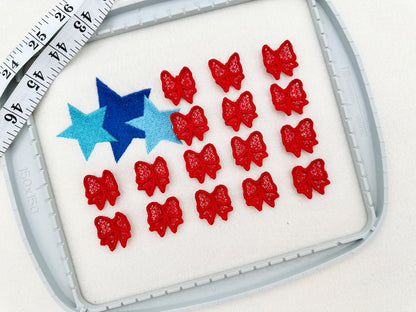 Patriotic Bow Flag 3D