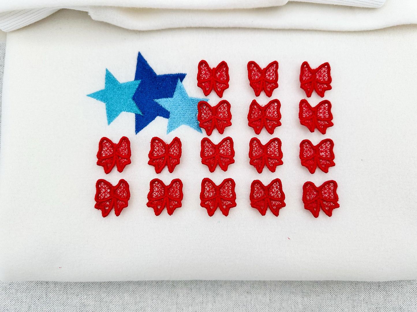 Patriotic Bow Flag 3D