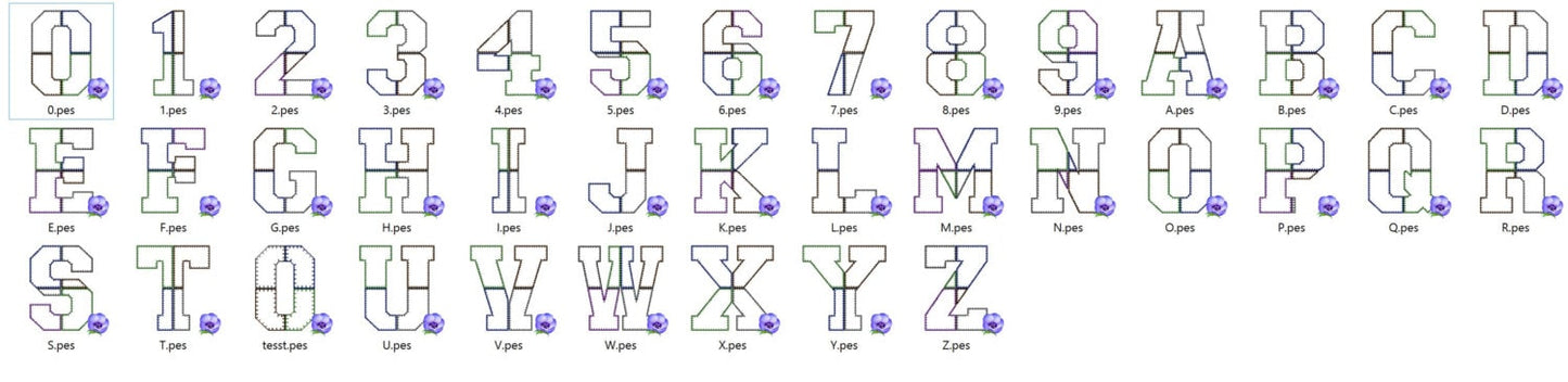 Simply 4 way Patchwork Applique font – Instant Download | Artapli