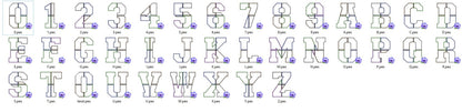 Simply 4 way Patchwork Applique font – Instant Download | Artapli