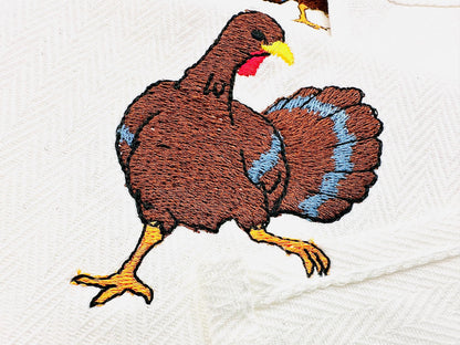 Naughty Turkey Towel Thief Set – freche Truthähne als Handtuchdiebe