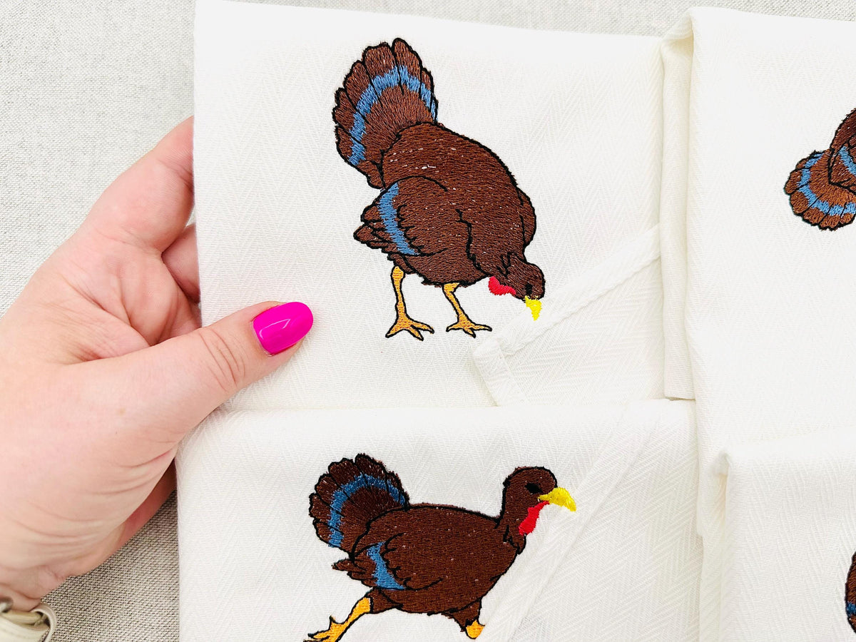 Naughty Turkey Towel Thief Set – freche Truthähne als Handtuchdiebe