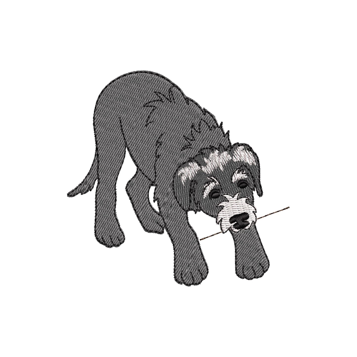 Playing Irish Wolfhound Puppy