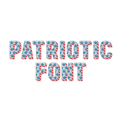 Patriotic Fill Stitch Font