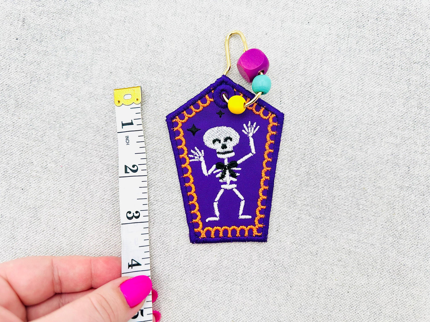 Dancing Skeleton Bag Tag Charm
