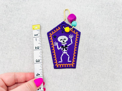 Dancing Skeleton Bag Tag Charm