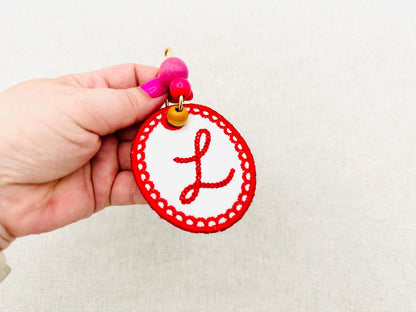 Scalloped Bag Tag Charm