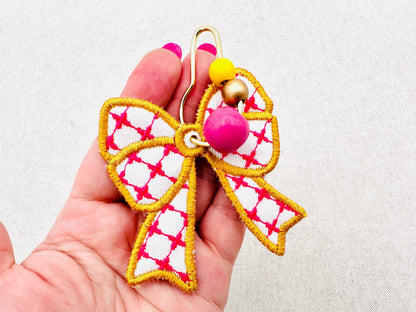Chic Bow Bag Tag Charm