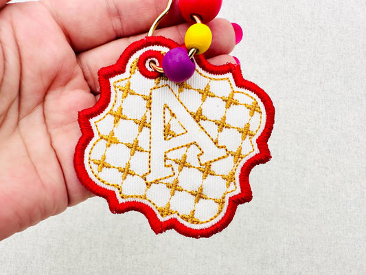 Chic Monogram Bag Tag Charm