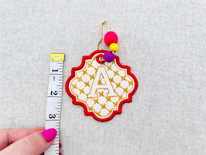Chic Monogram Bag Tag Charm