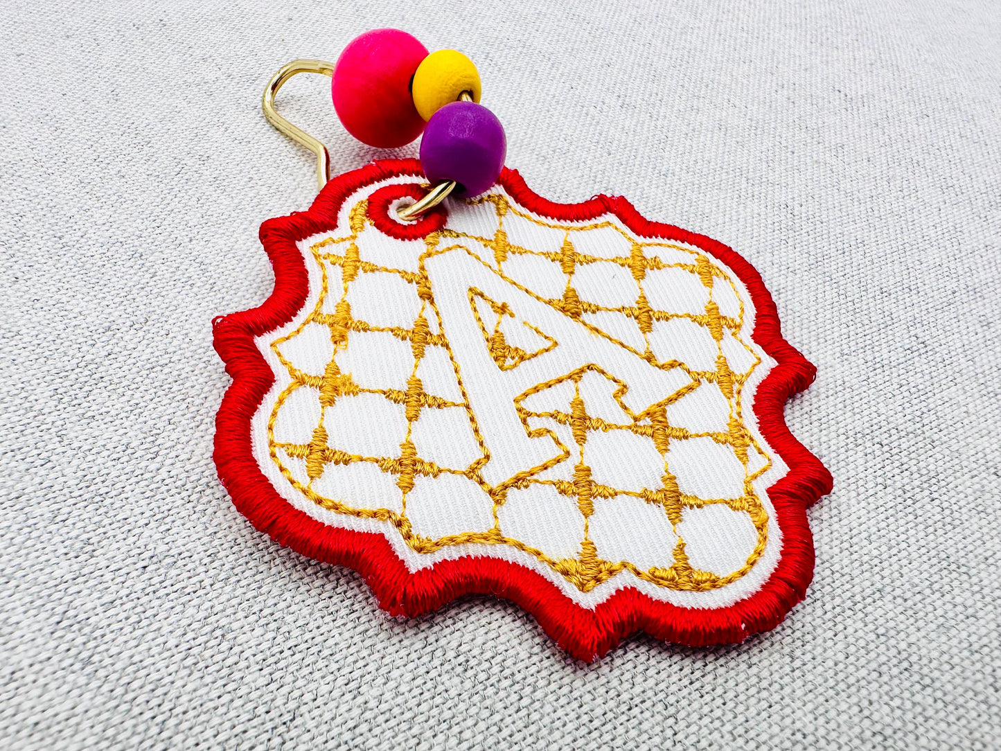 Chic Monogram Bag Tag Charm