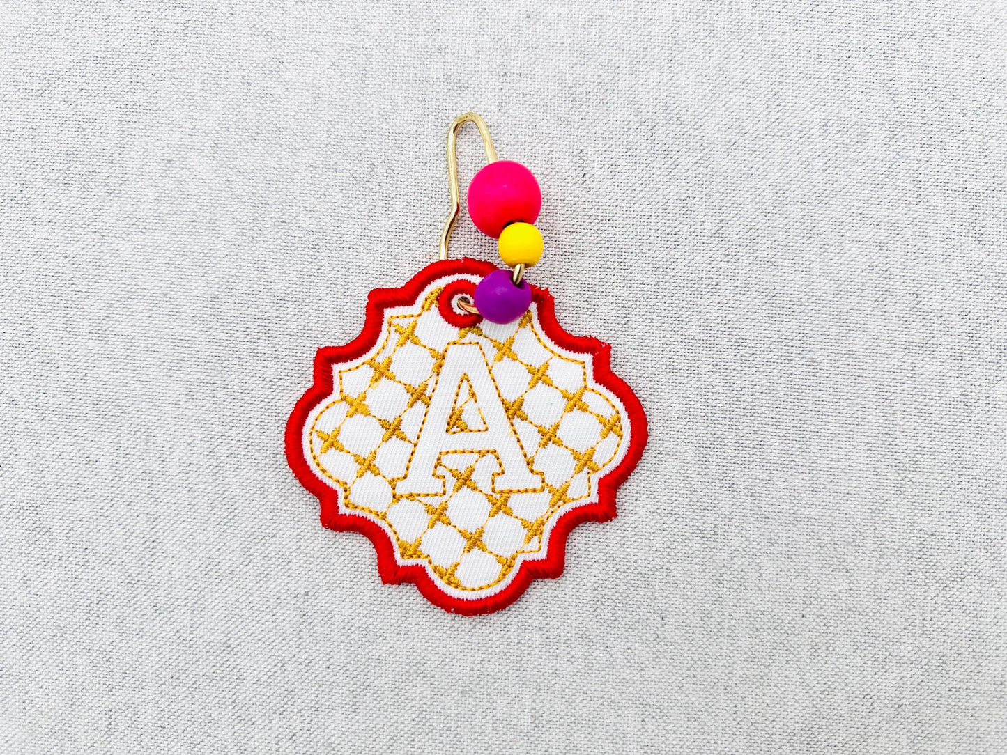 Chic Monogram Bag Tag Charm