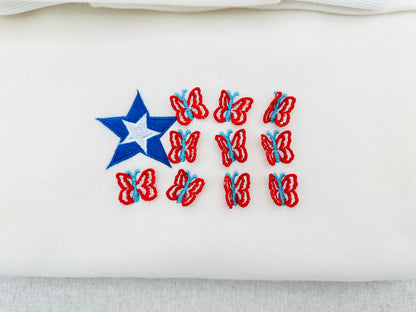 Patriotic Butterfly Flag 3D