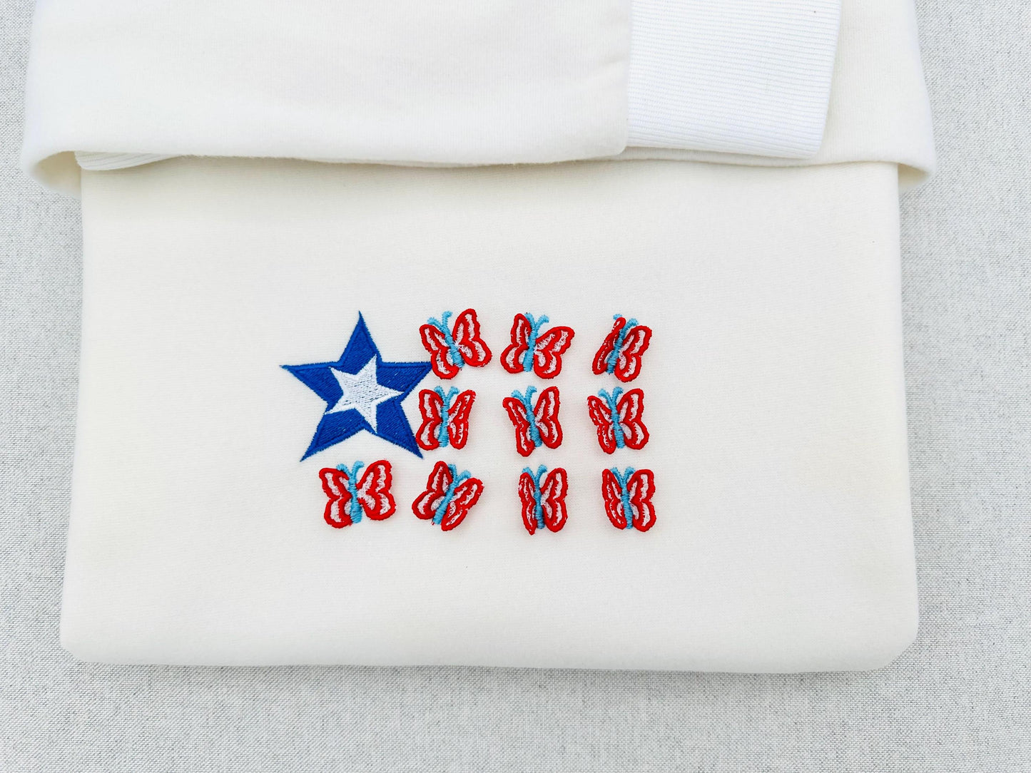 Patriotic Butterfly Flag 3D