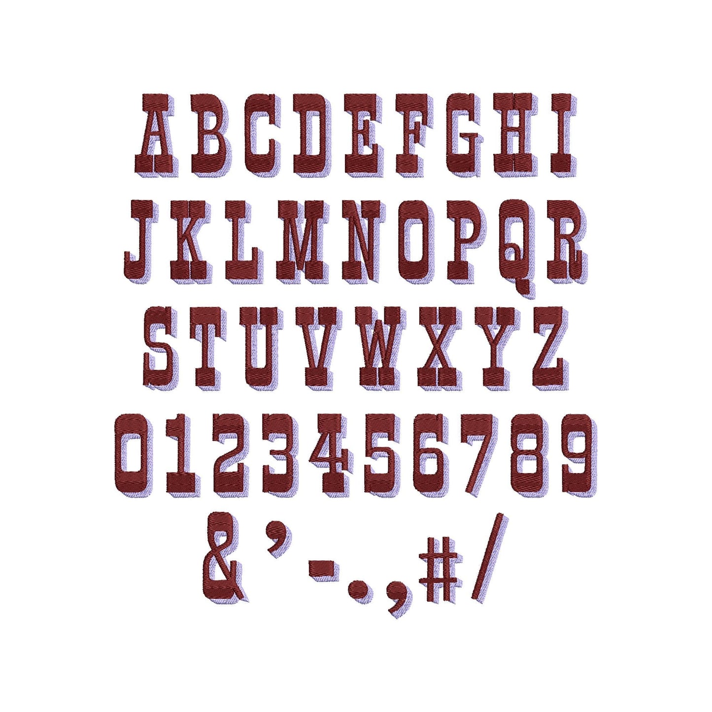 Varsity style Liberty Shadow Font