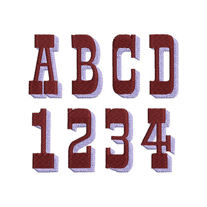 Varsity style Liberty Shadow Font