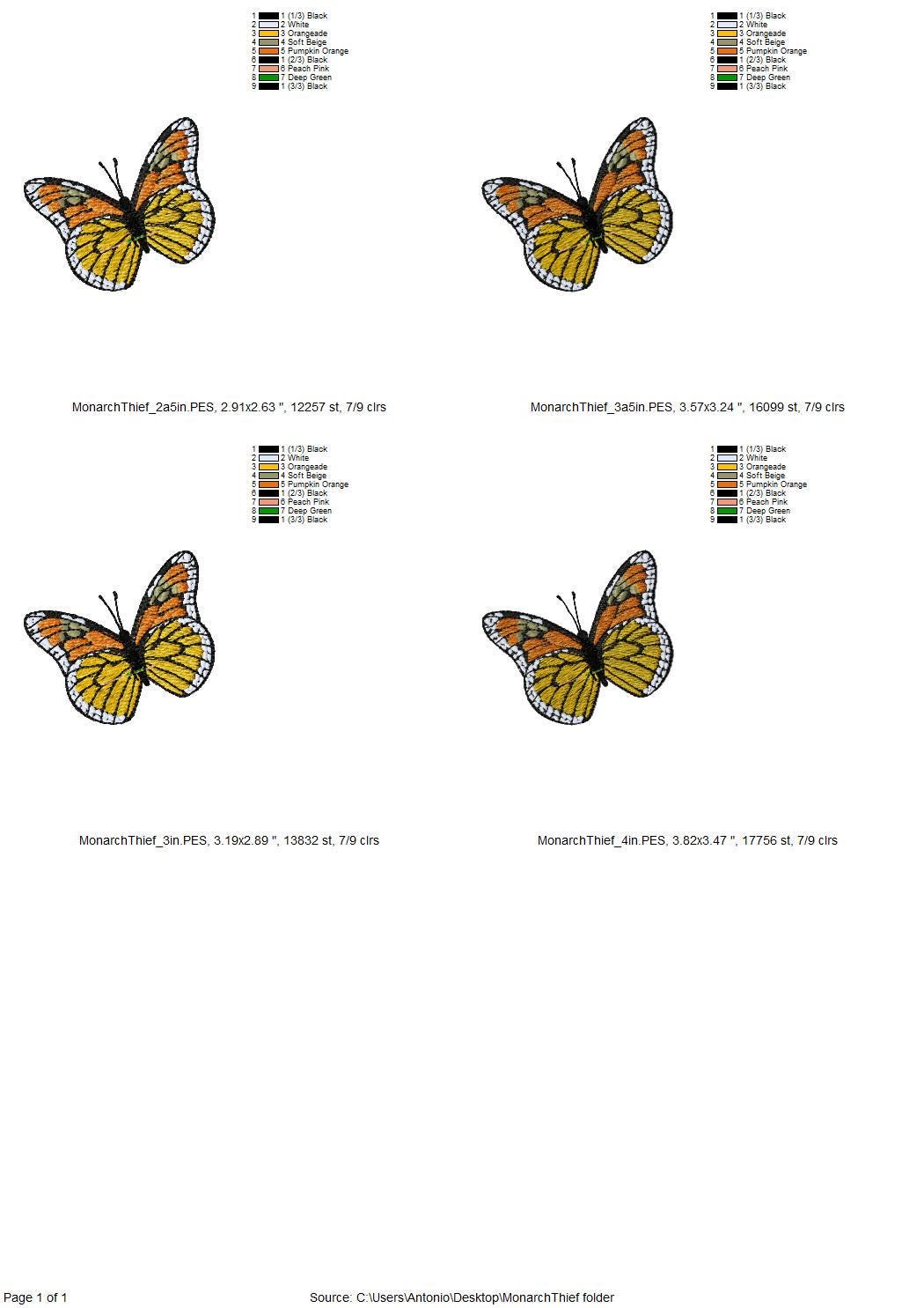 Flying Monarch Butterfly