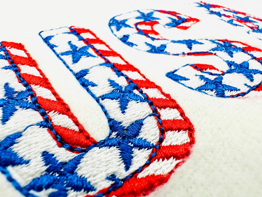 Patriotic Fill Stitch Font