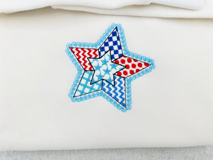 Patriotic Patchwork Star