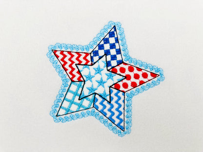 Patriotic Patchwork Star