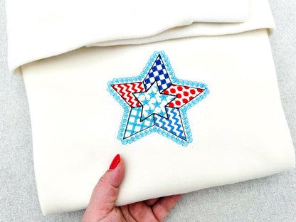 Patriotic Patchwork Star