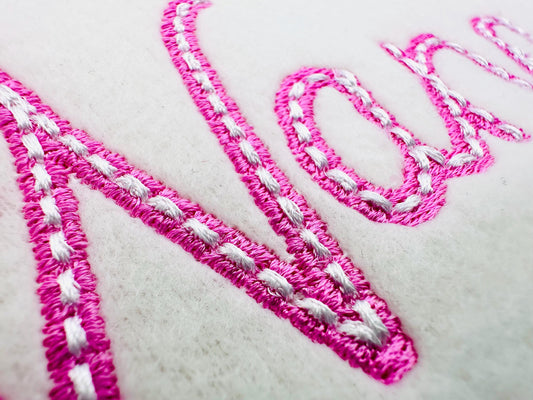 Handwritten script FONT Velvet with hand-stitch look on top machine embroidery designs Alphabet Monogram