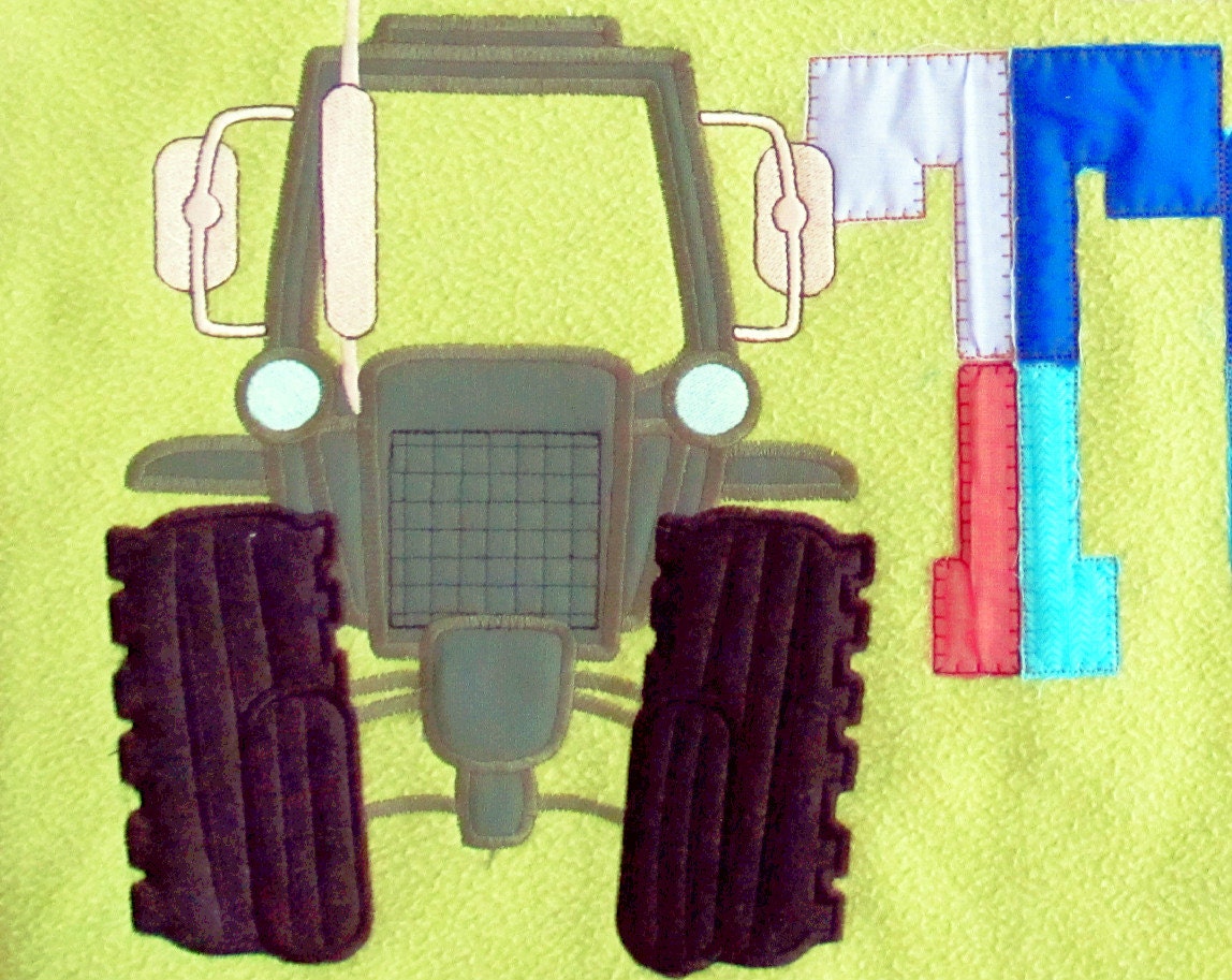 Tractor Applique Big tiers Embroidery 4" 5" 6" 7" 10" | PES DST JEF | Artapli