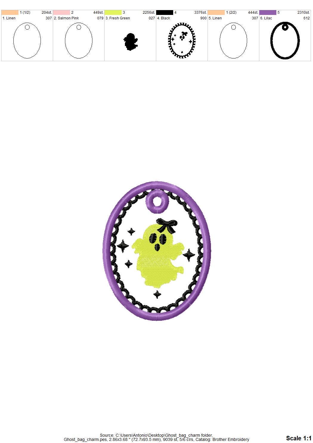 Pretty Baby Ghost Bag Tag Charm