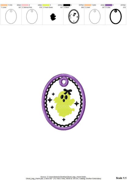 Pretty Baby Ghost Bag Tag Charm