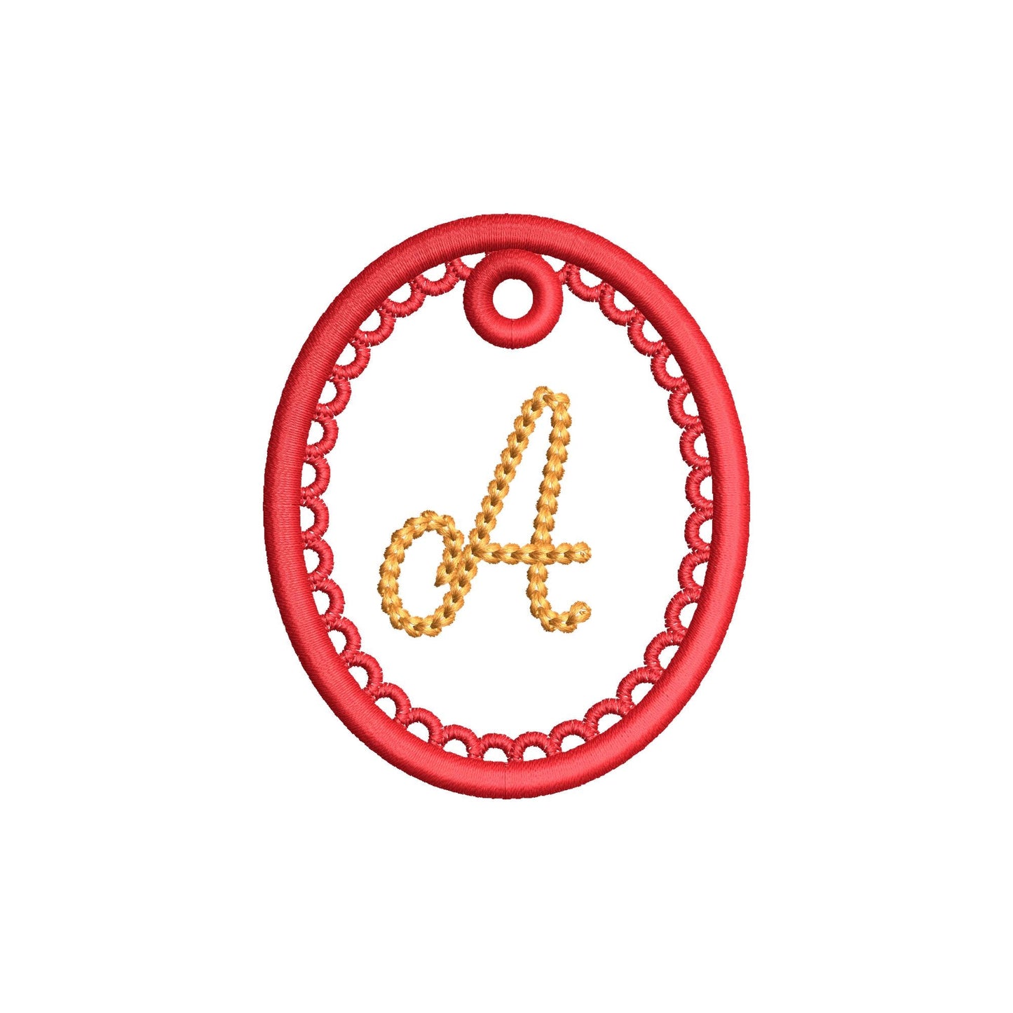 Scalloped Bag Tag Charm