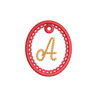 Scalloped Bag Tag Charm