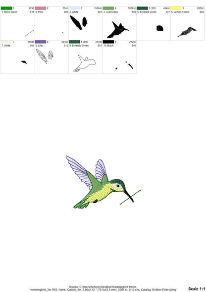 Flying Hummingbird Colibri