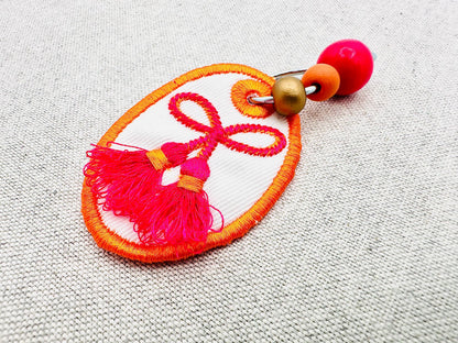 Fringed Tassel Bow Bag Charm