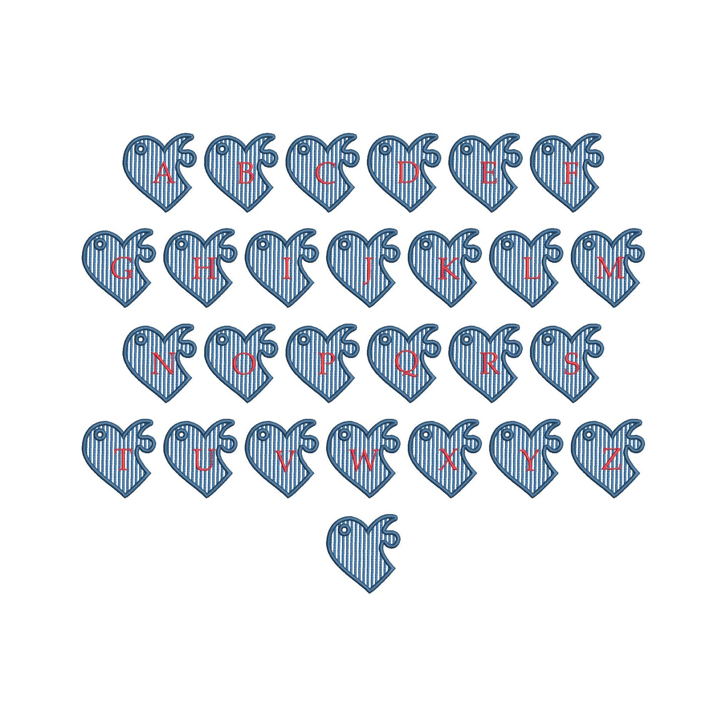 Split Heart Puzzle Bag Tag Charm