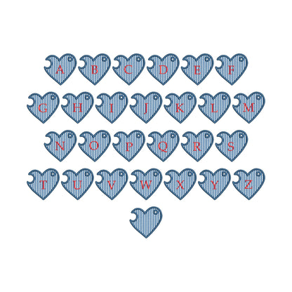 Split Heart Puzzle Bag Tag Charm