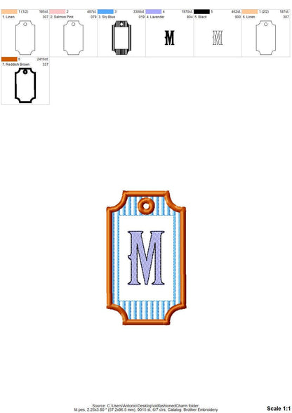 Old-fashioned Bag Tag Charm