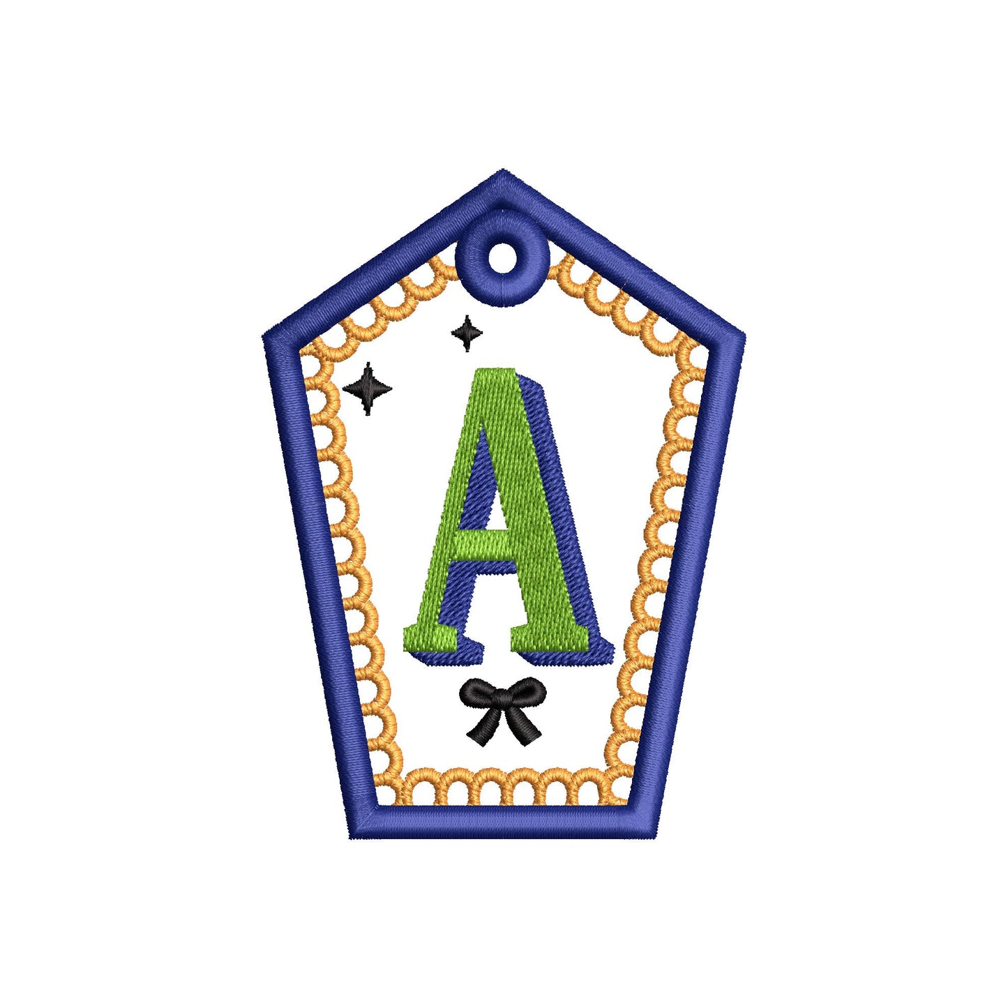 Halloween Monogram Bag Tag Charm