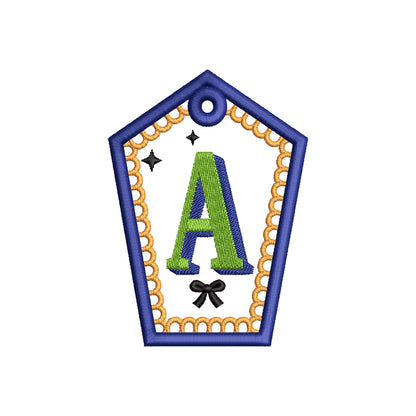 Halloween Monogram Bag Tag Charm