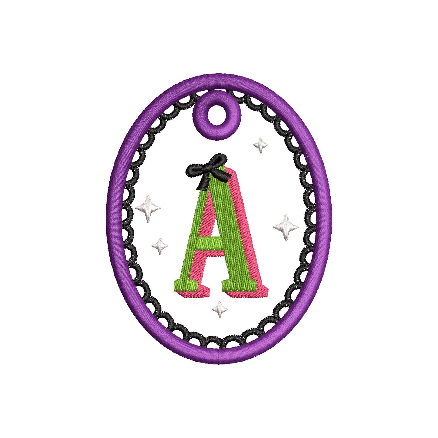 Halloween Monogram Bag Tag Charm
