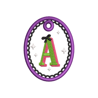 Halloween Monogram Bag Tag Charm